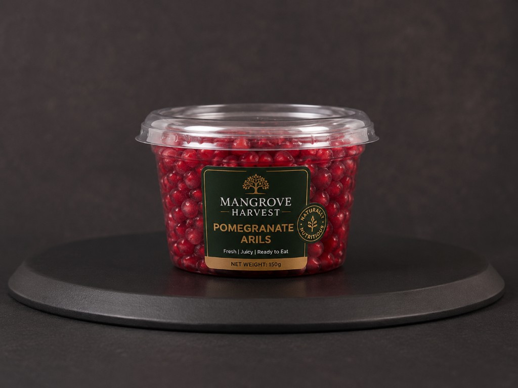 Ready-to-eat pomegranate arils 150g tub